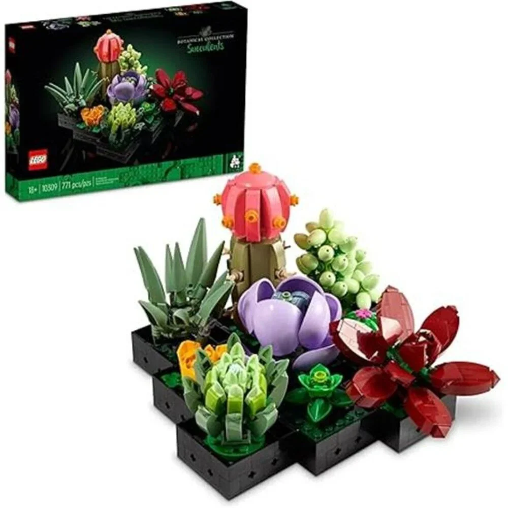 LEGO Succulents Set Artificial Plant Indoor Desk Decor Gift for Adults